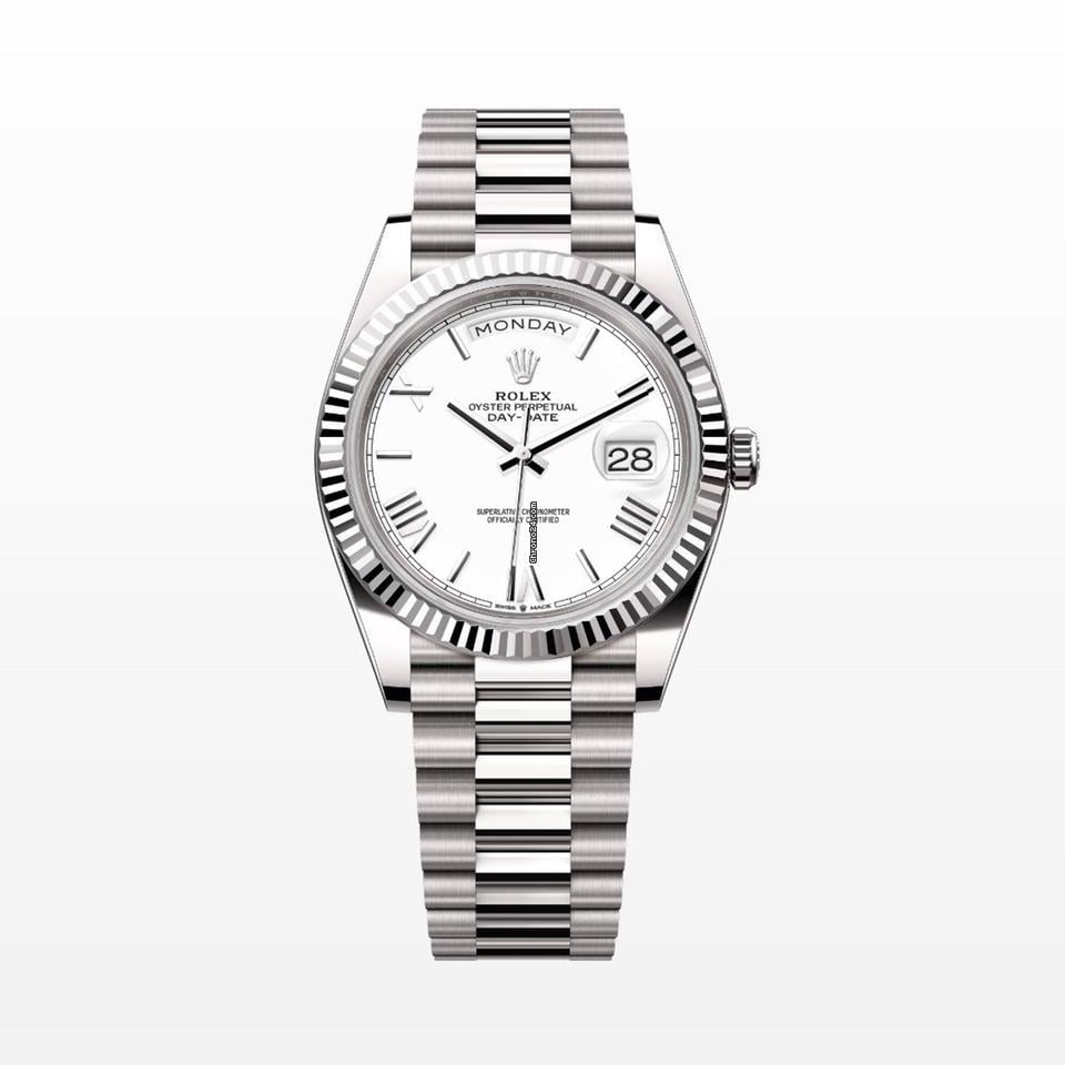 Rolex | Day-Date | 228239 | White gold | 40 mm | White gold | White | Automatic