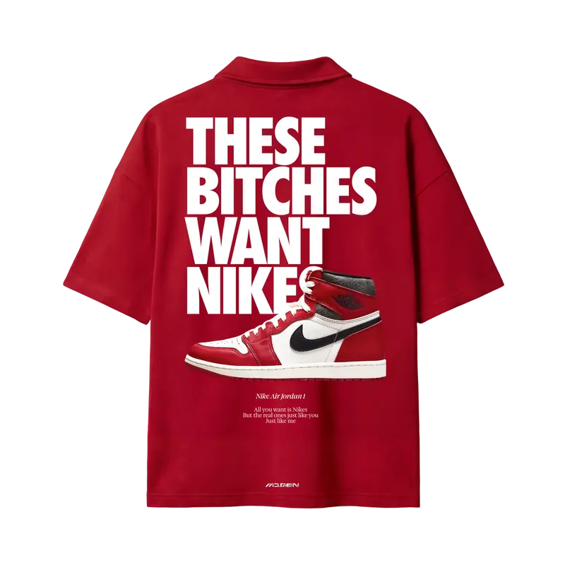 Myugen Nike Bitches Quarter Zip T-Shirt Red