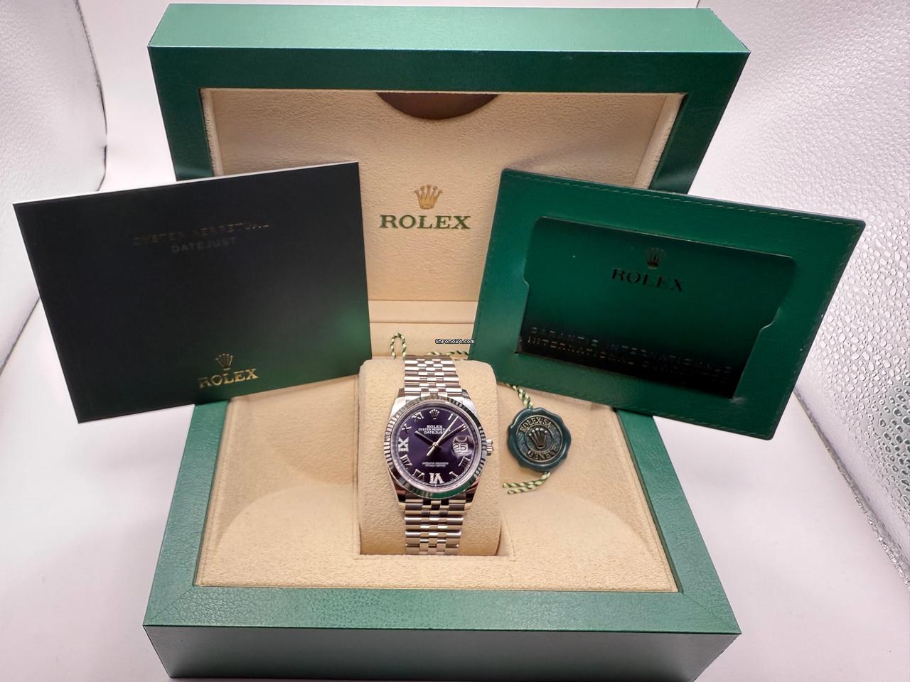 Rolex | Datejust | 126234 | Gold/Steel | 36 mm | Steel | Purple | Automatic