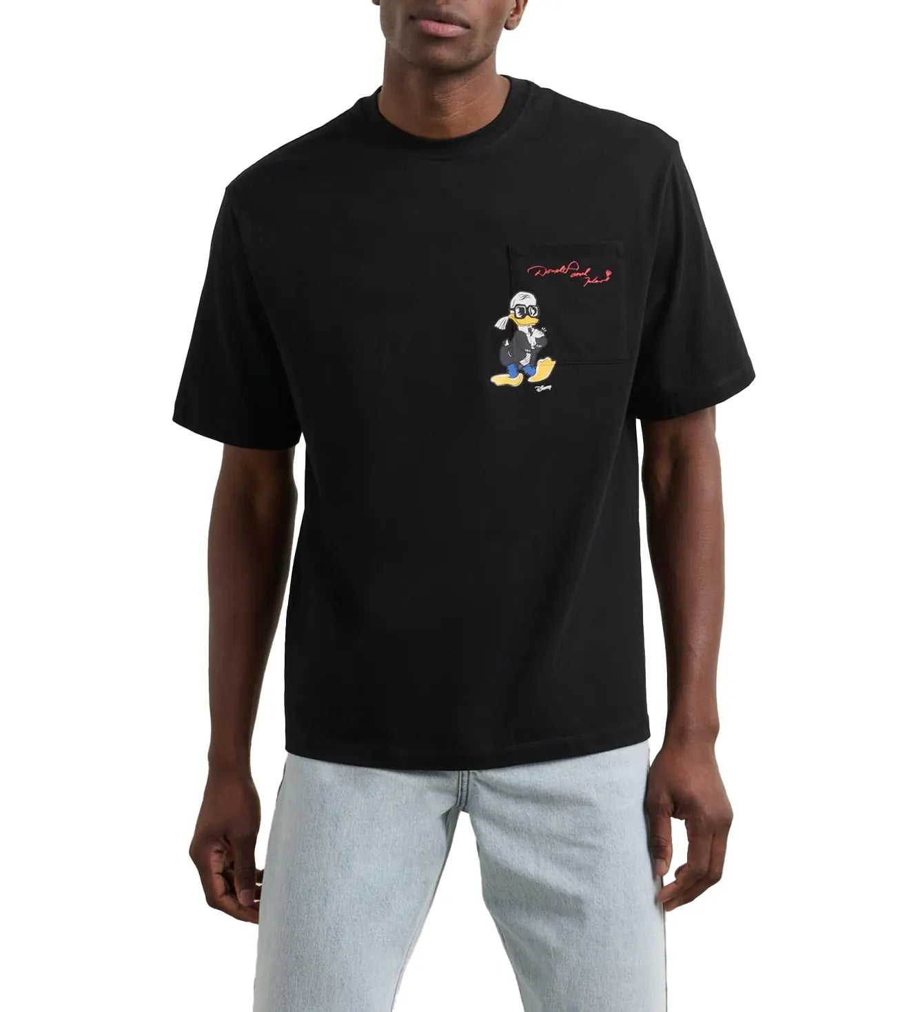 Karl Lagerfeld  Men Black Disney X KL Pocket T-Shirt