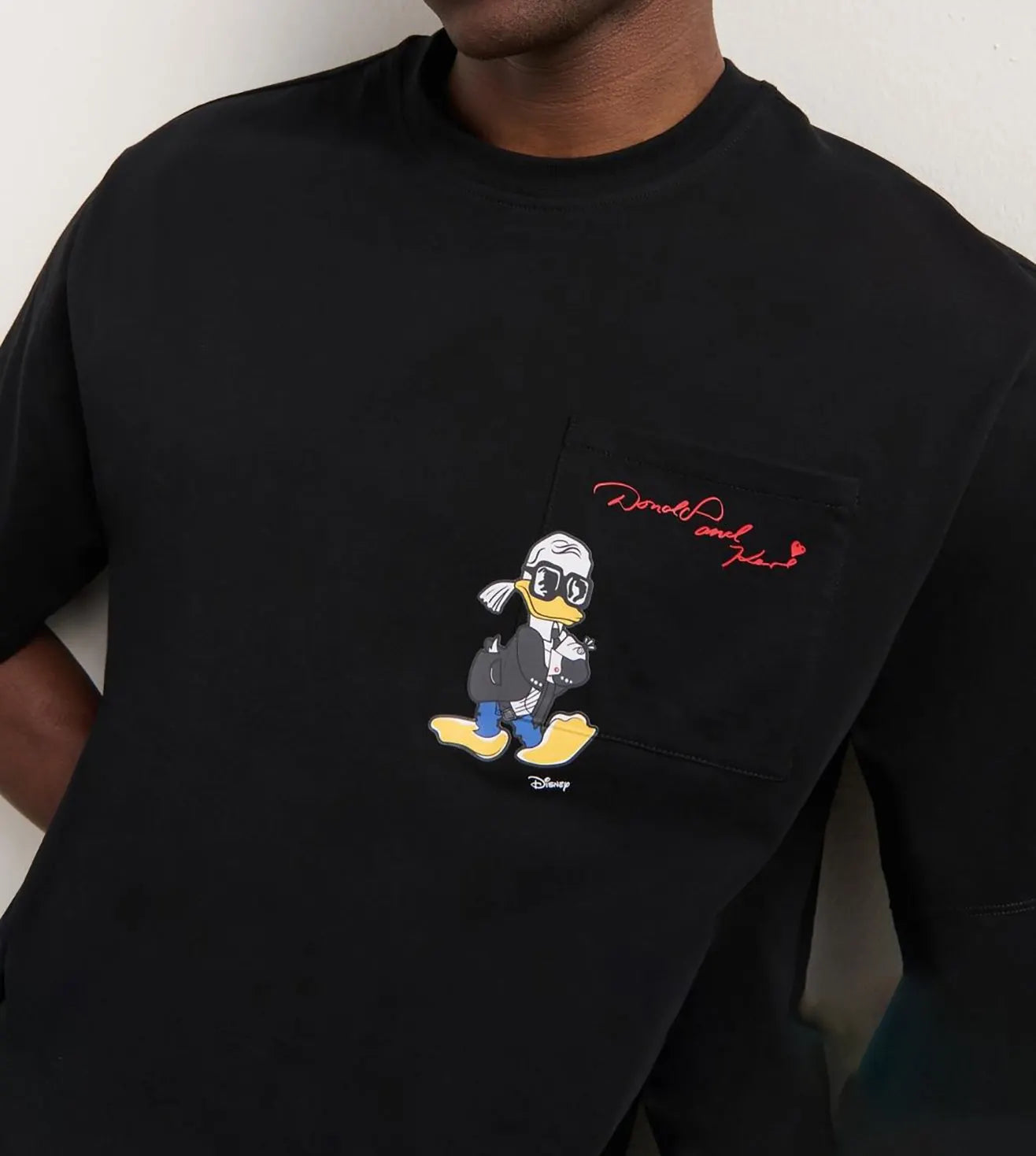 Karl Lagerfeld  Men Black Disney X KL Pocket T-Shirt
