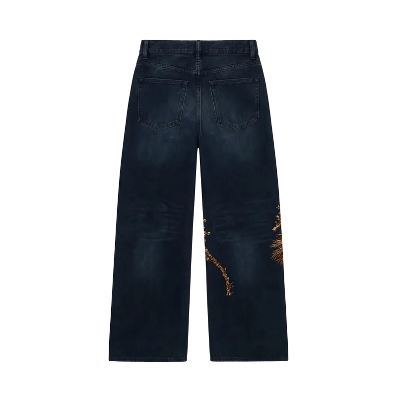 Off Supply Gilded Crane Embroidered Denim — Limited Edition