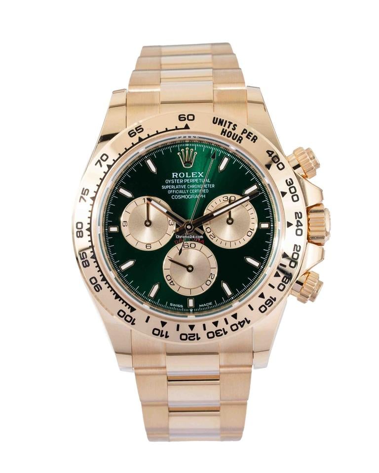 Rolex | Daytona | 126508 | Yellow gold | 40 mm | Green | Automatic