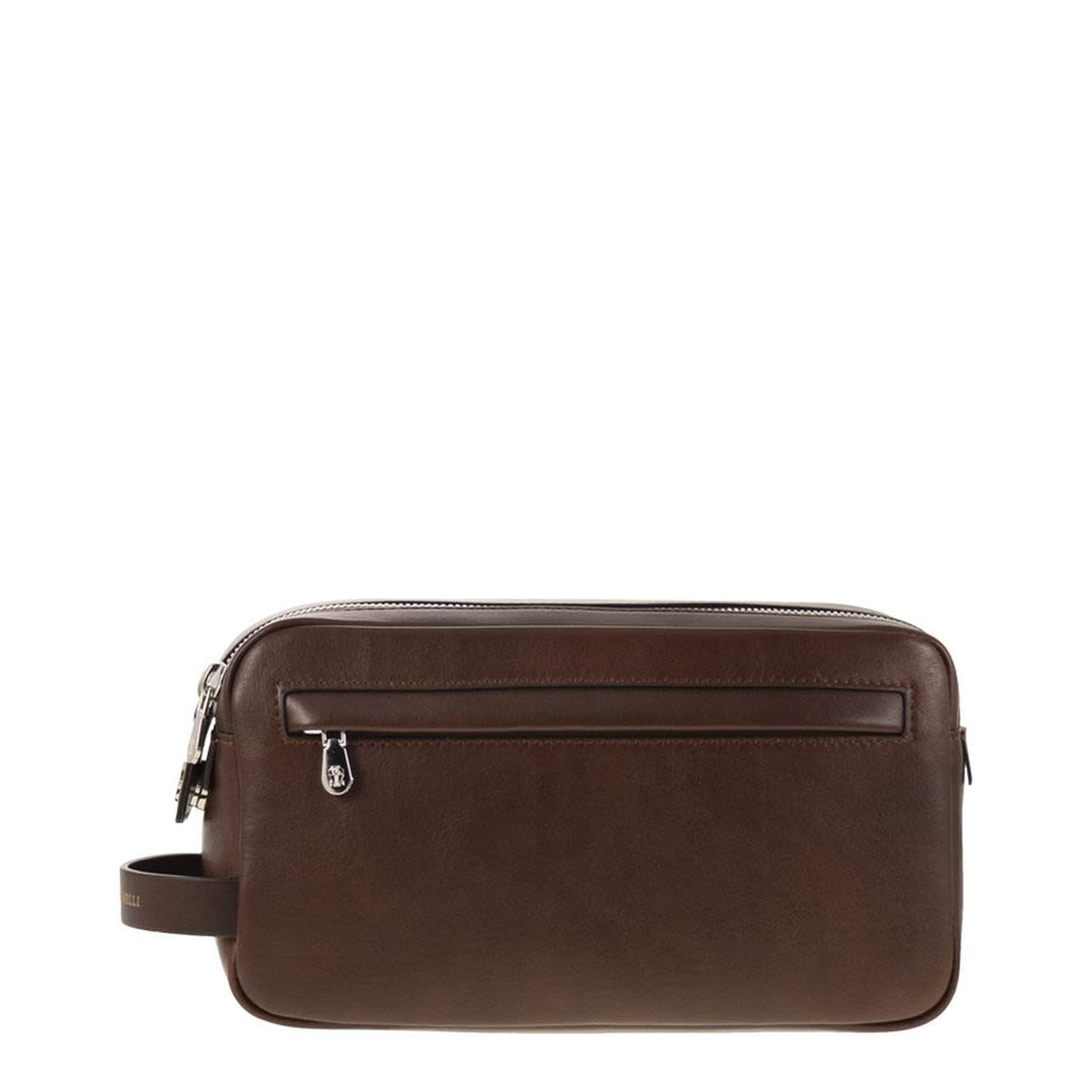 Beauty Case with Double Zipper in Burgundy