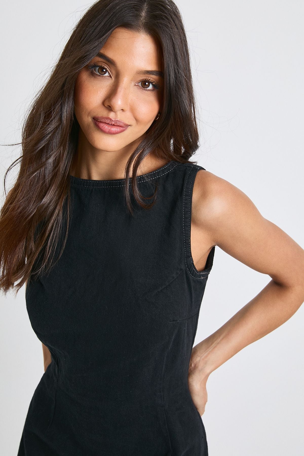Basic Denim Shift Dress