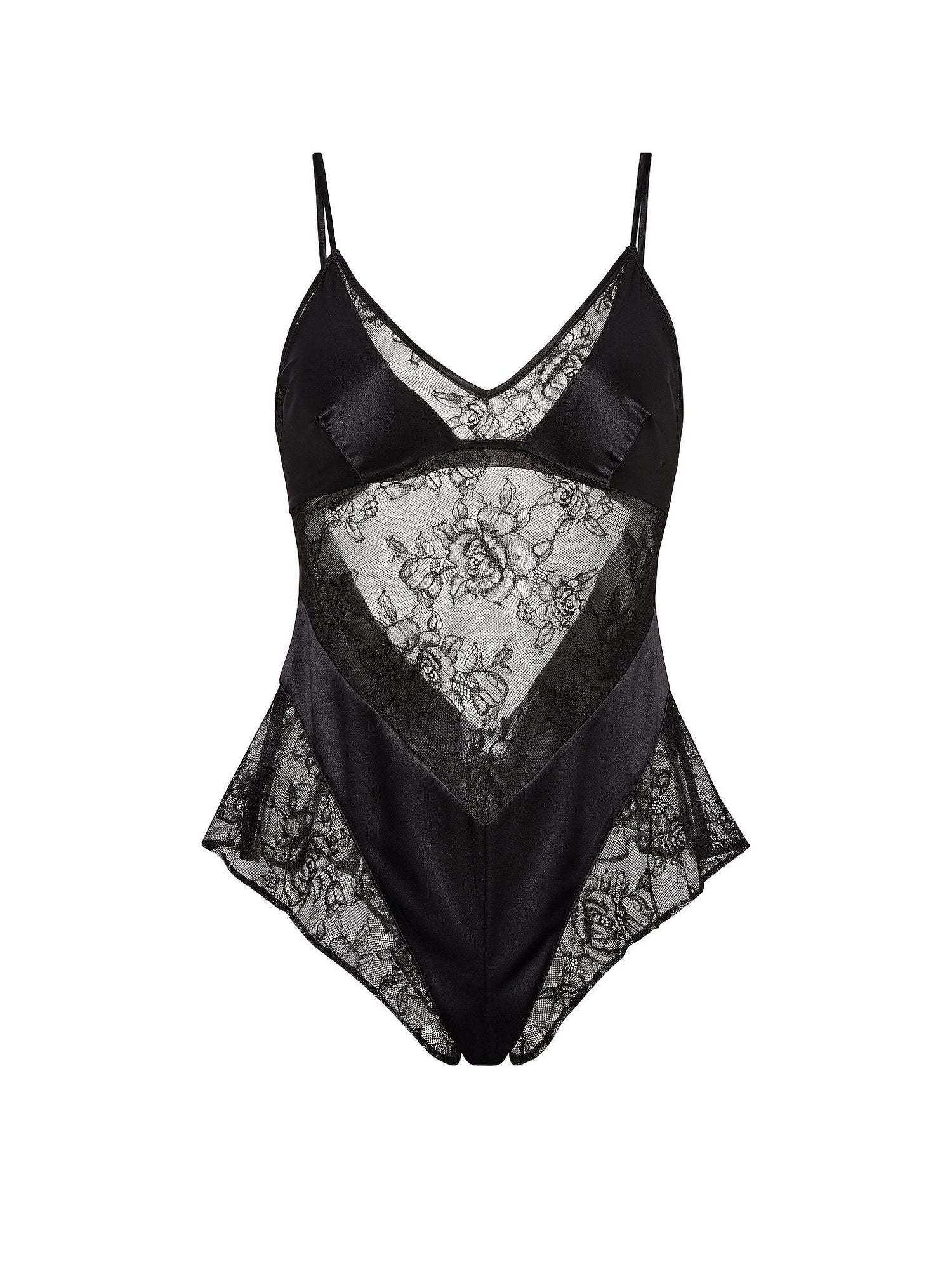 Satin & Rose Lace Flutter Romper