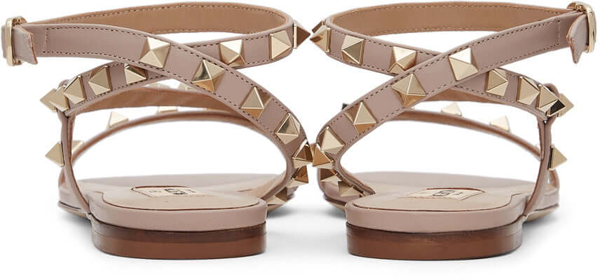 Valentino Garavani Pink Rockstud Swirl Sandals