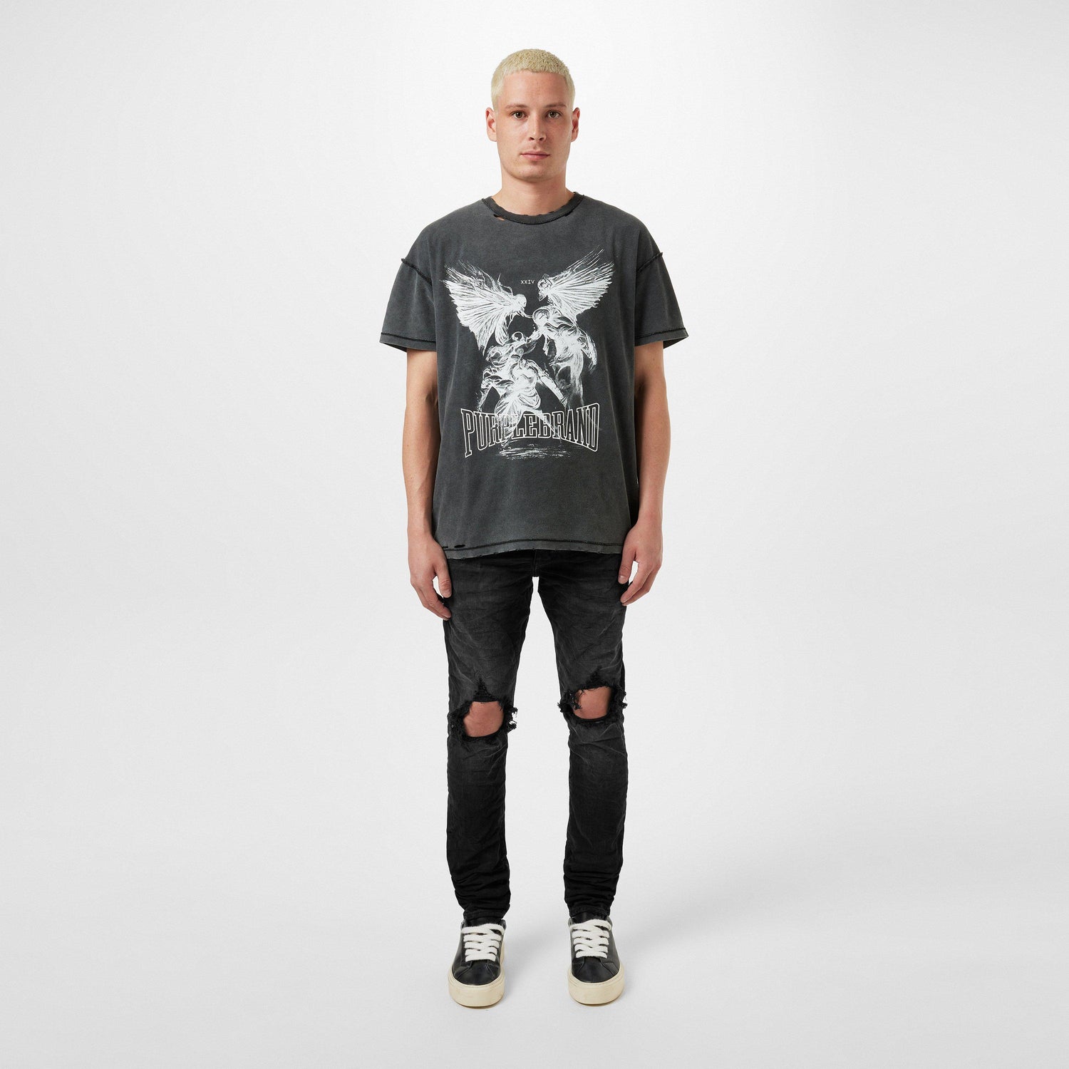 Mid Rise Distressed Jeans