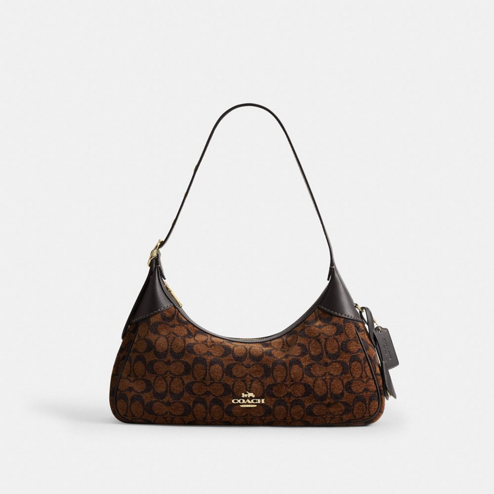 Ella Small Shoulder Bag In Signature Chenille