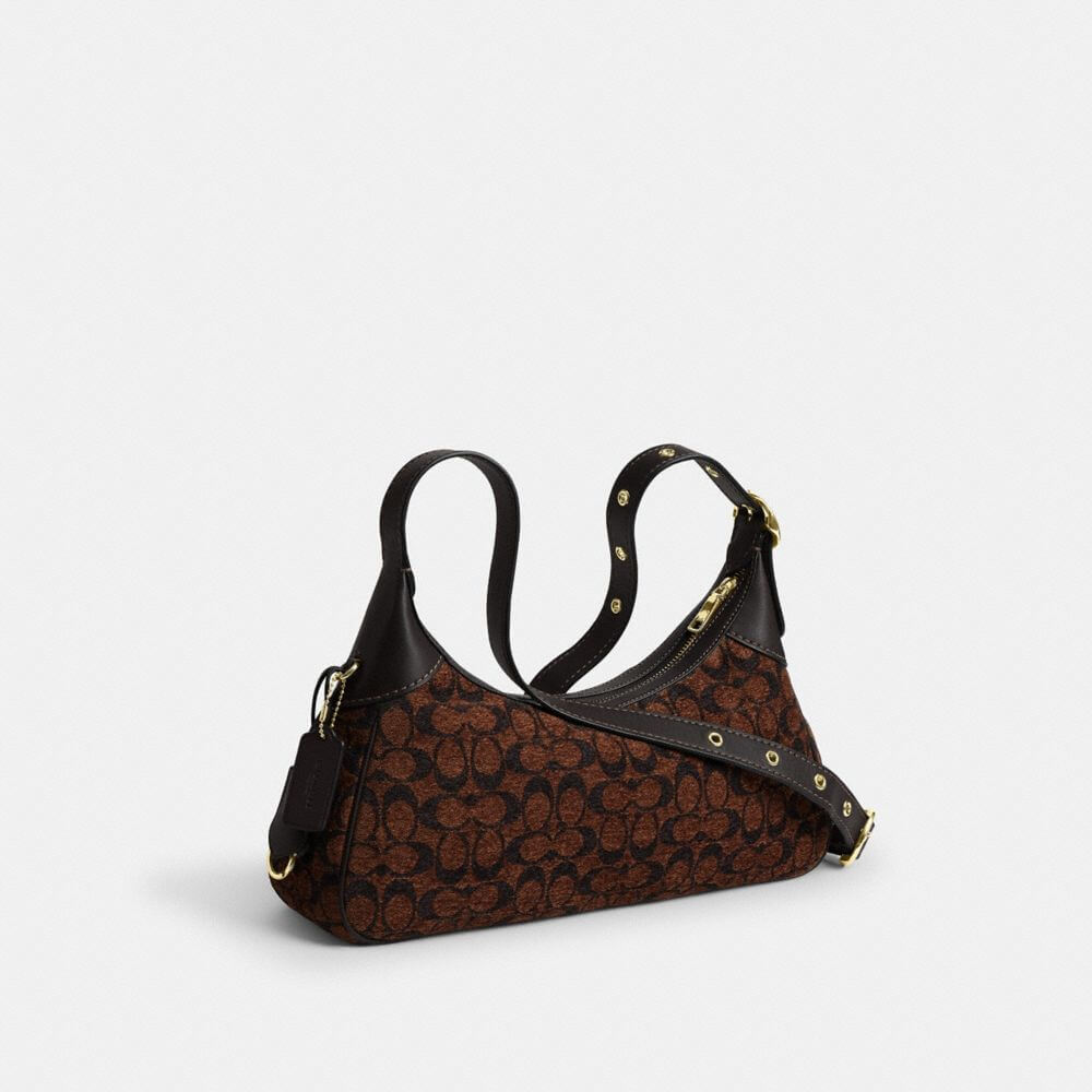 Ella Small Shoulder Bag In Signature Chenille