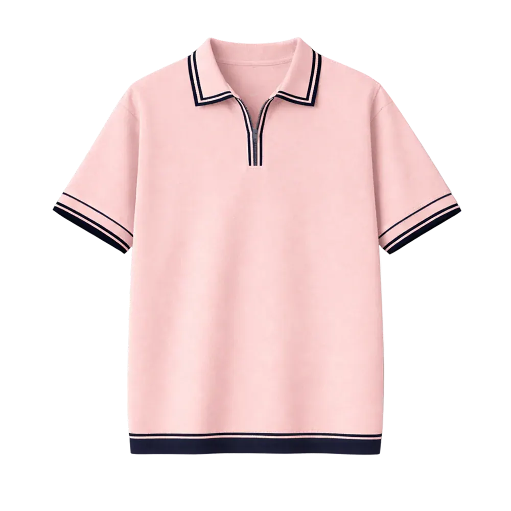 Monaco Knit Polo – Rose
