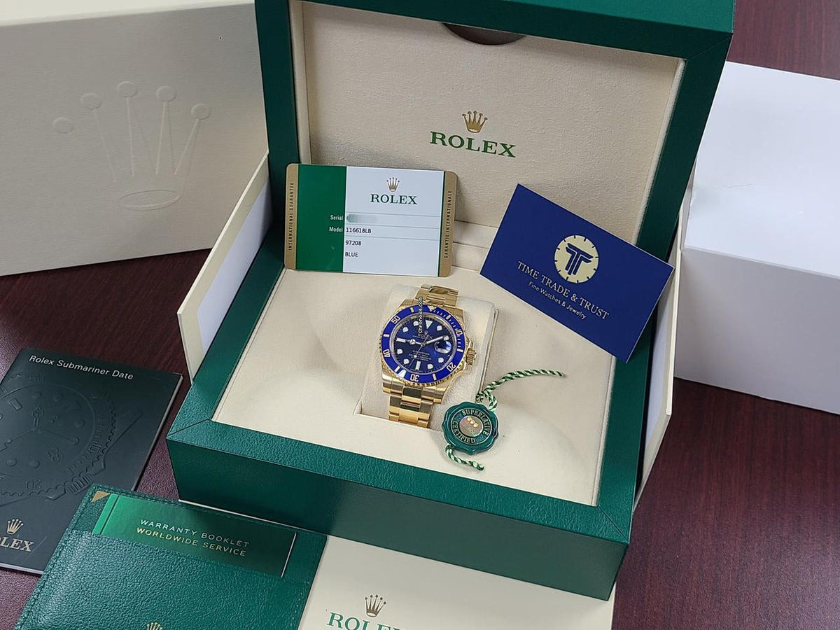 Rolex | Submariner | 116618LB | Yellow gold | 40 mm | Yellow gold | Blue | Automatic