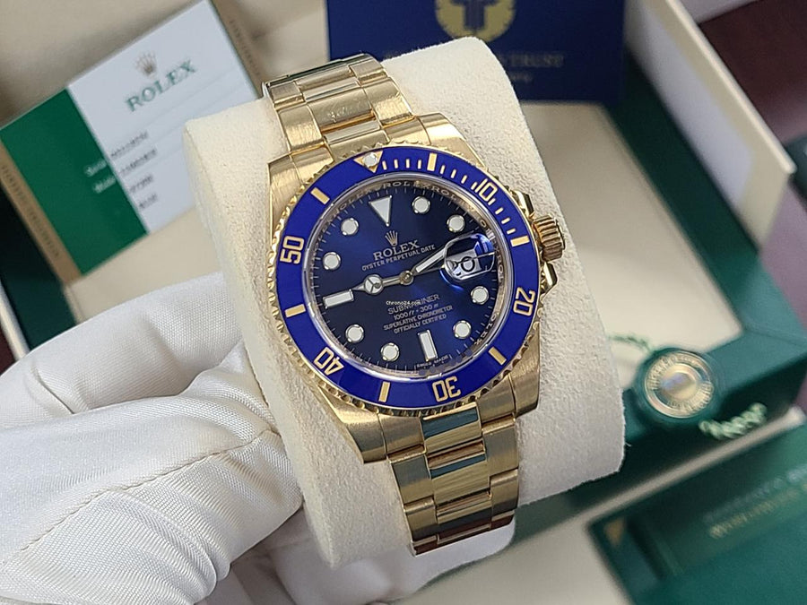 Rolex | Submariner | 116618LB | Yellow gold | 40 mm | Yellow gold | Blue | Automatic
