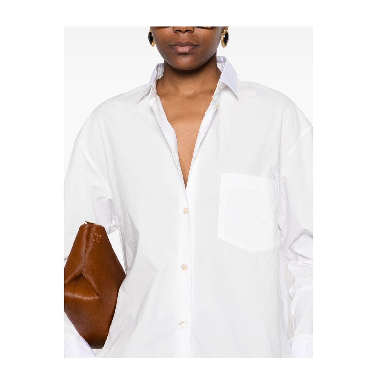 Oversized Shirt in Cotton Poplin