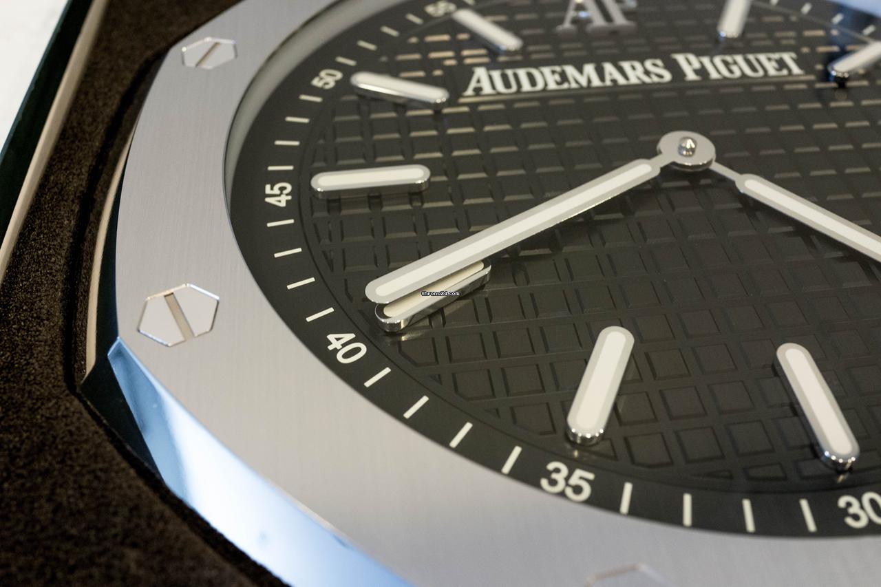 Audemars Piguet Wall Clock 40cm (16 inch) Stainless Steel Black 3 D Tapisserie Dial