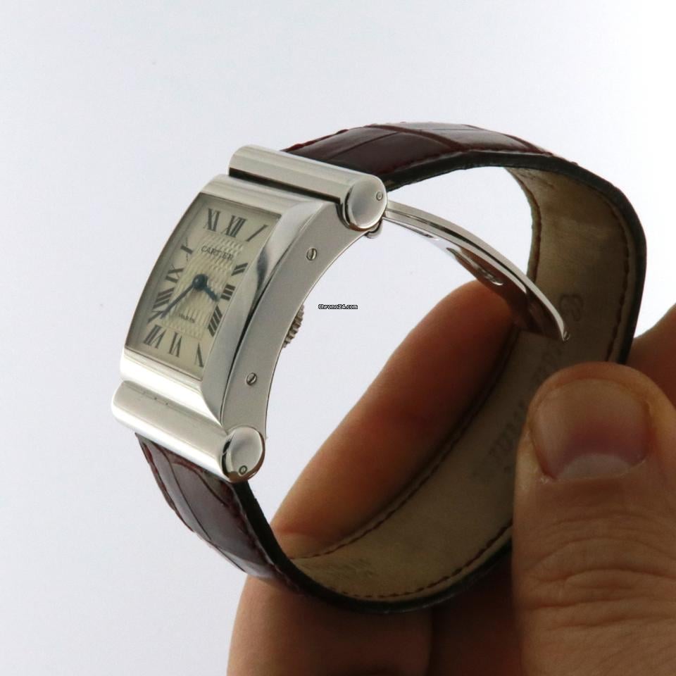 Cartier Driver's Limited Edition Privee Collection 150 pezzi oro bianco 18k Meccanico 2 cinturini in alligatore di dimensione diversa