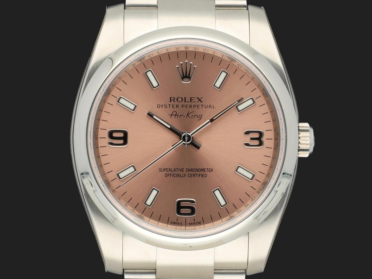Rolex | Air King | 114200 | Steel | 34 mm | Steel | Pink | Automatic