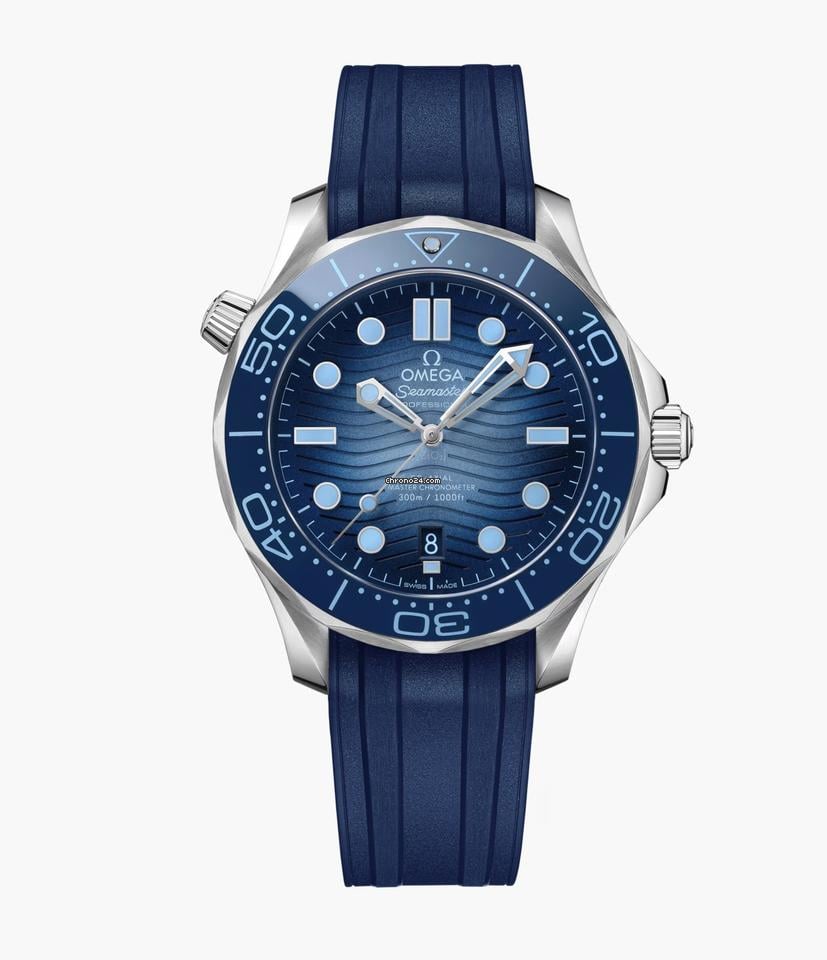 Omega Seamaster Diver 300 MCo-axial Summer Blue Seamaster 210.32.42.20.03.002 , Full Set