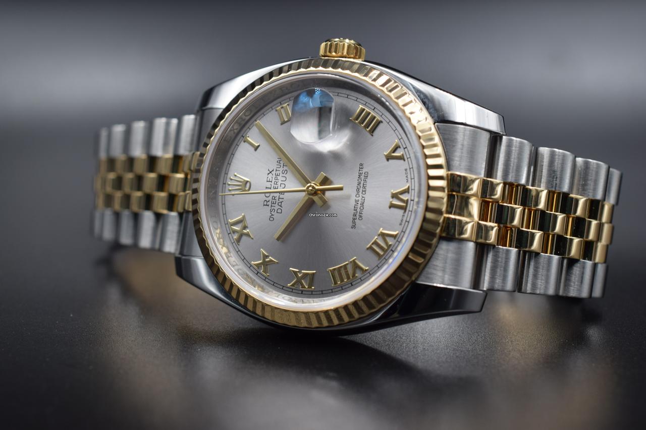 Rolex | Datejust | 116233 | Gold/Steel | 36 mm | Gold/Steel | Grey | Automatic