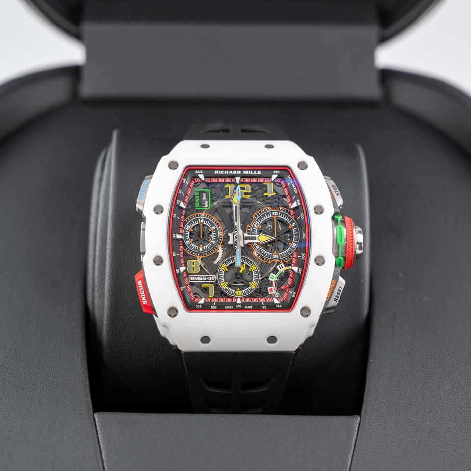 Richard Mille Quartz Tpt Automatic Split Seconds Rm65-01 White NTPT