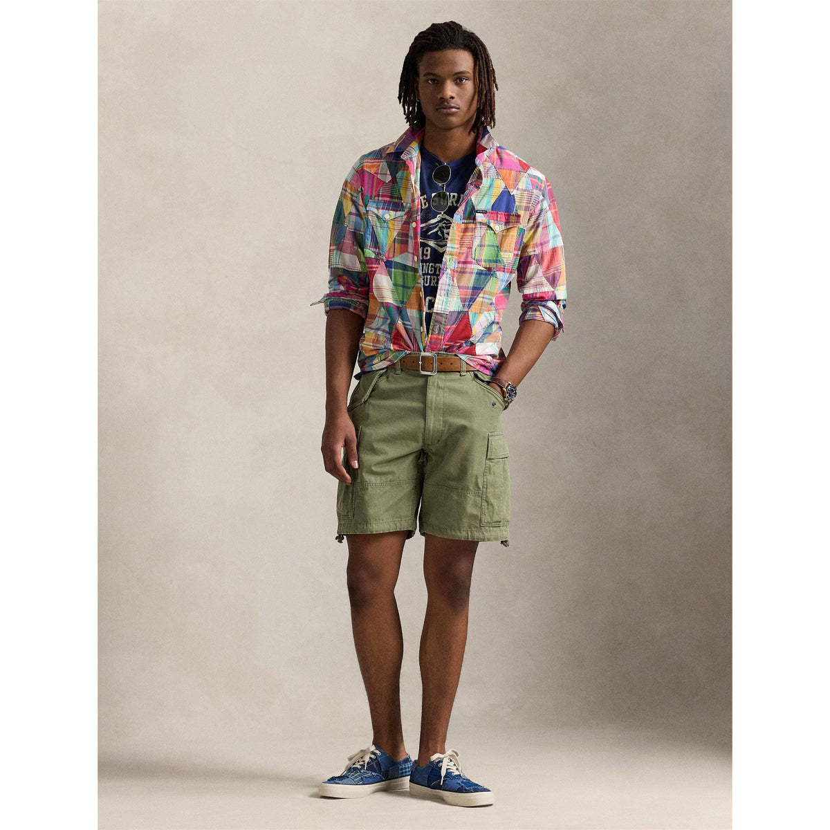 Madras Long Sleeve Tailored Fit Shirt