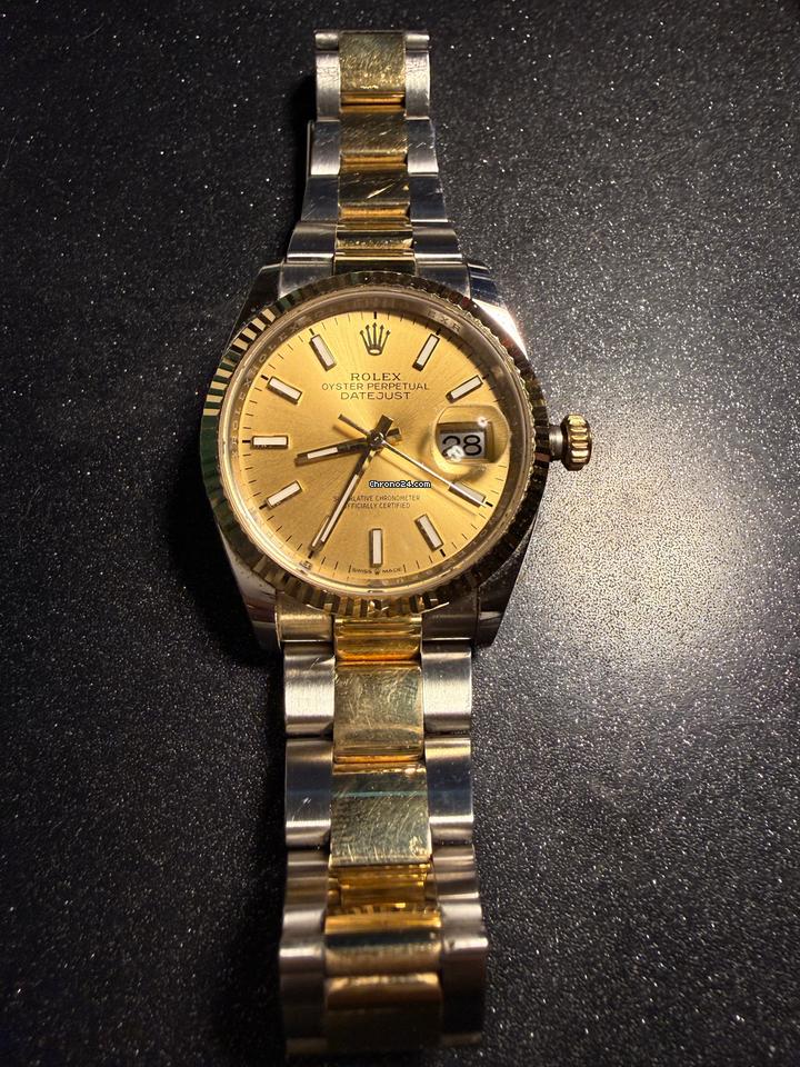 Rolex Oyster 36 MM Oyster Steel and Yellow gold Champagne Colour Rolex Oyster 36 MM Oyster Steel and Yellow gold Champagne