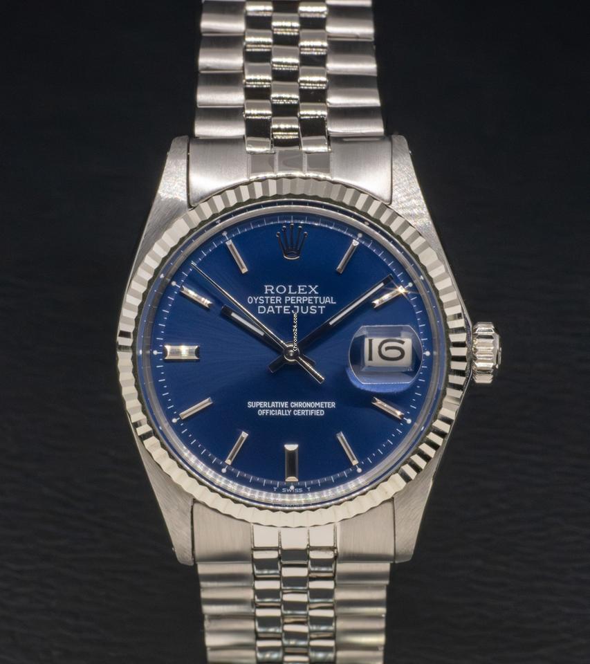 Rolex | Datejust | 1601 | Steel | 36 mm | Steel | Blue | Automatic