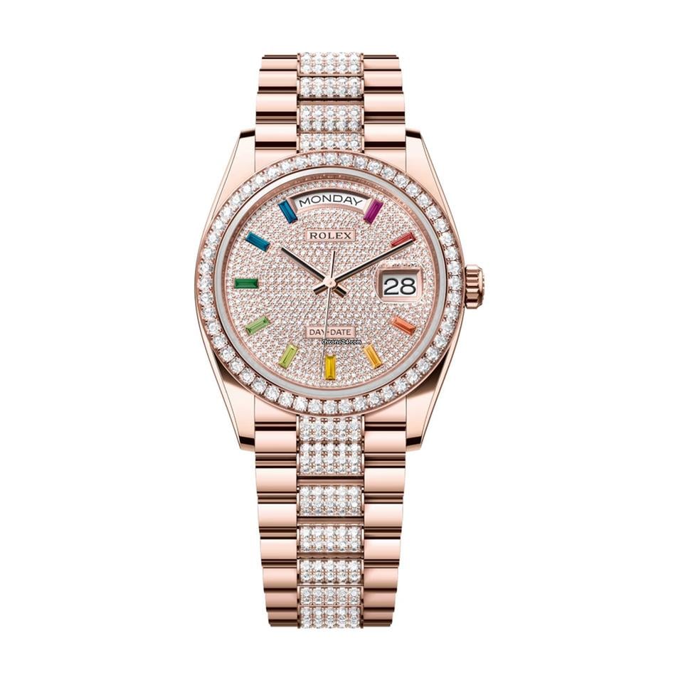 Rolex | Day-Date | 128345RBR-0043 | 36 mm | Rose gold | Automatic