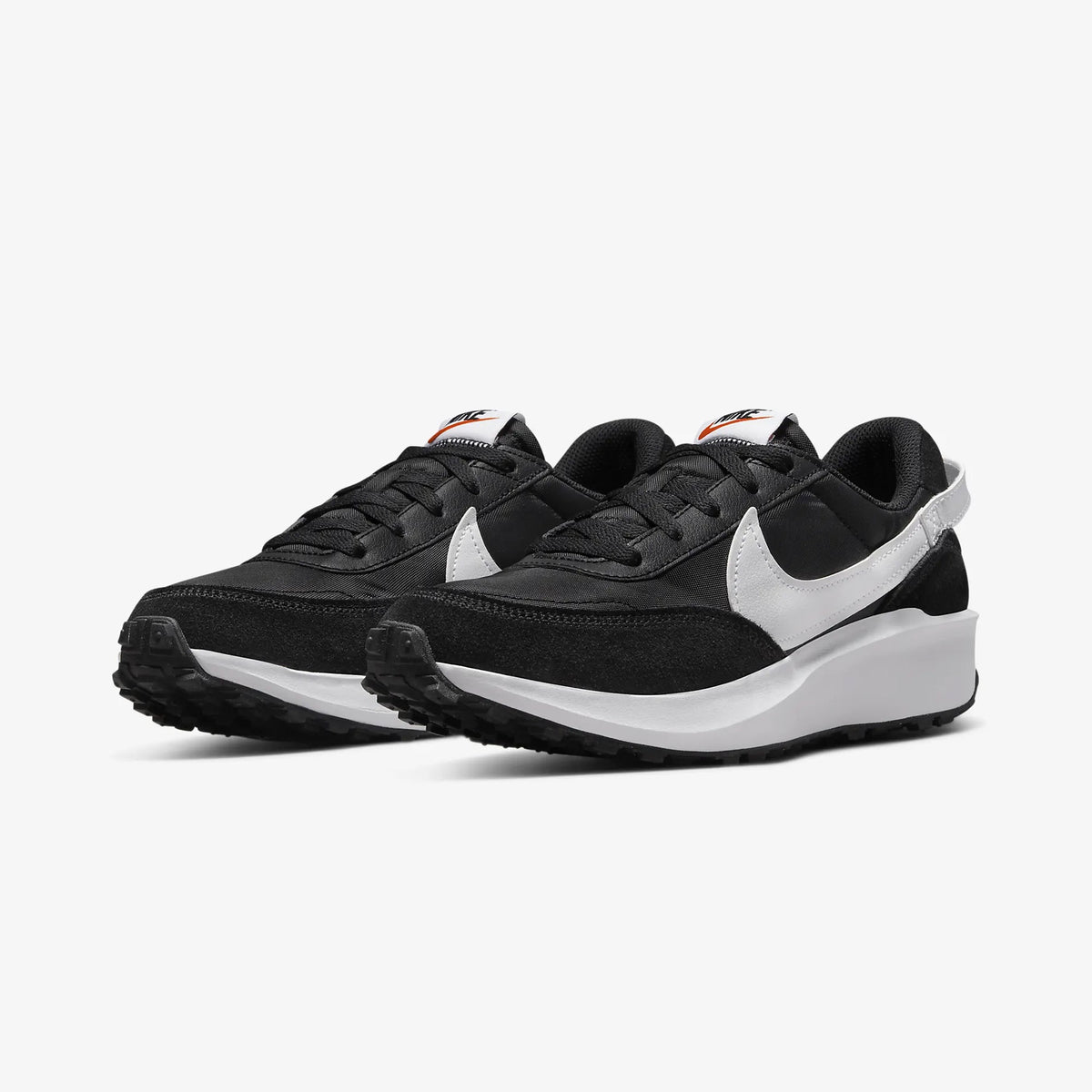 Nike WAFFLE DEBUT { BLACK/WHITE-ORANGE-CLEAR
