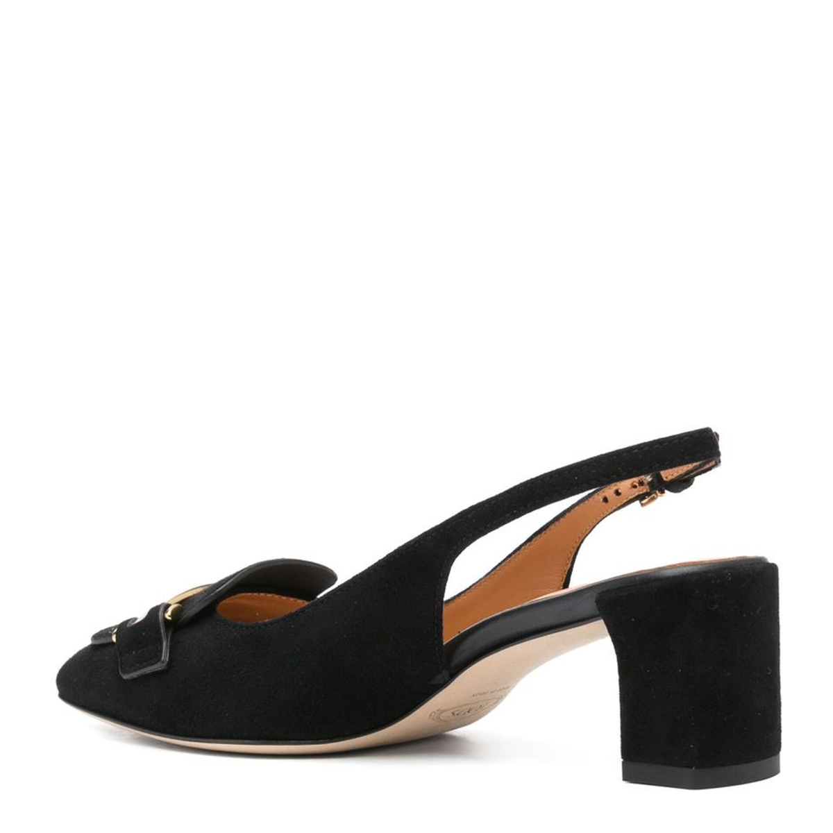 Buckle-Fastening Slingback Strap Low Block Heel