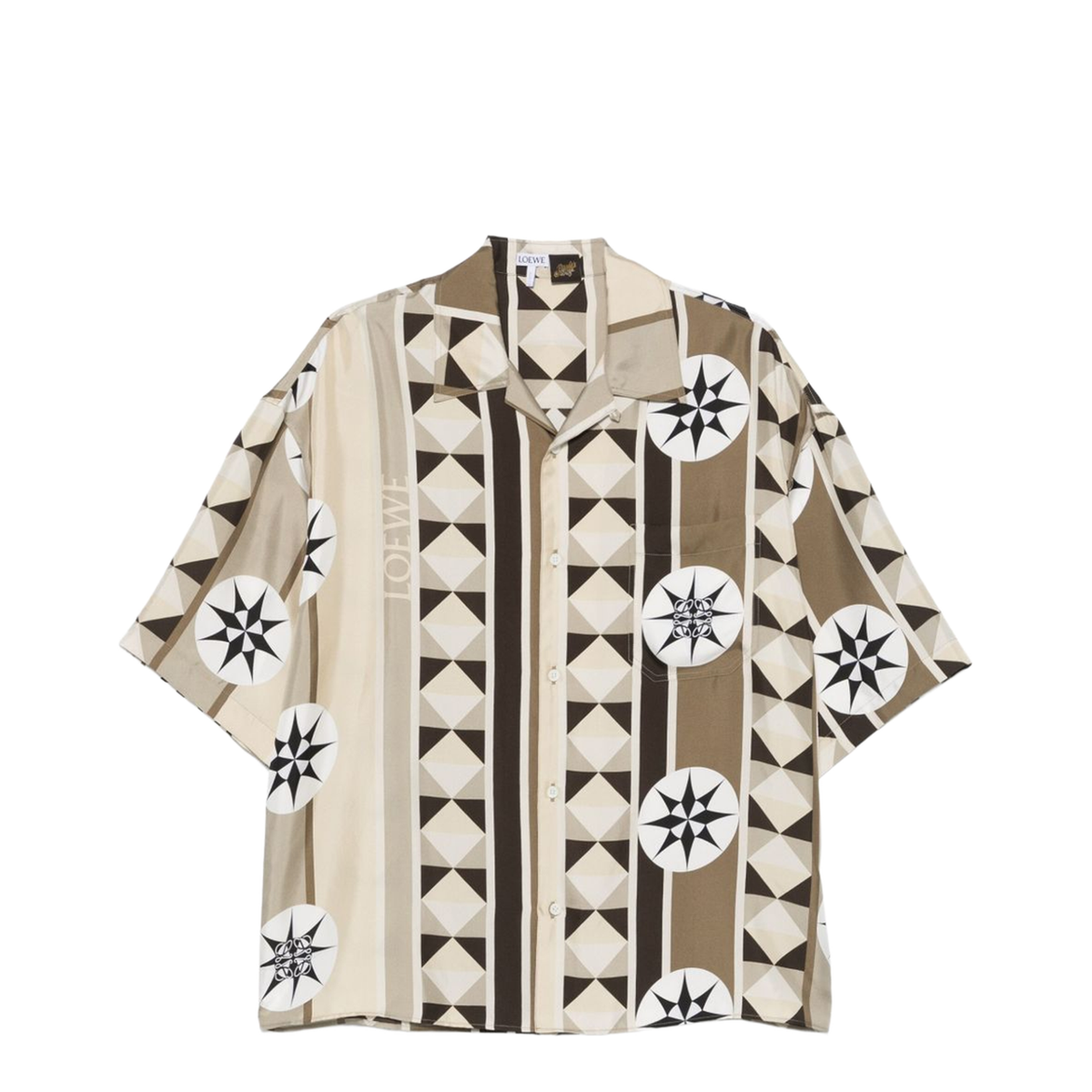 Shorts Sleeve Shirt in Silk Multicolor