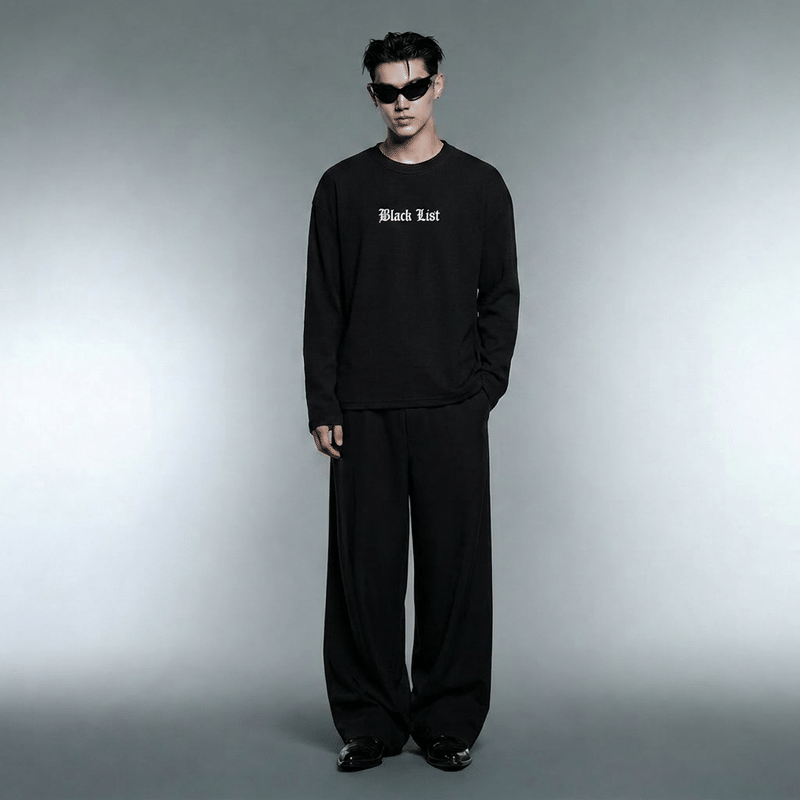 Blacklist Classic Noir Waffle T-Shirt Black