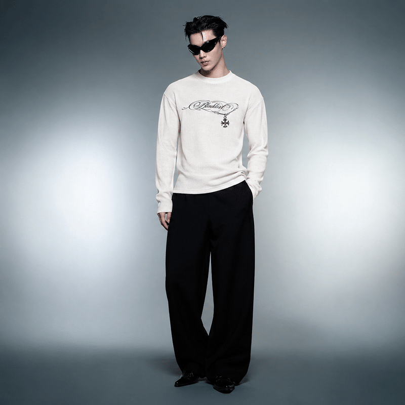 Blacklist Essence Waffle T-Shirt Off White
