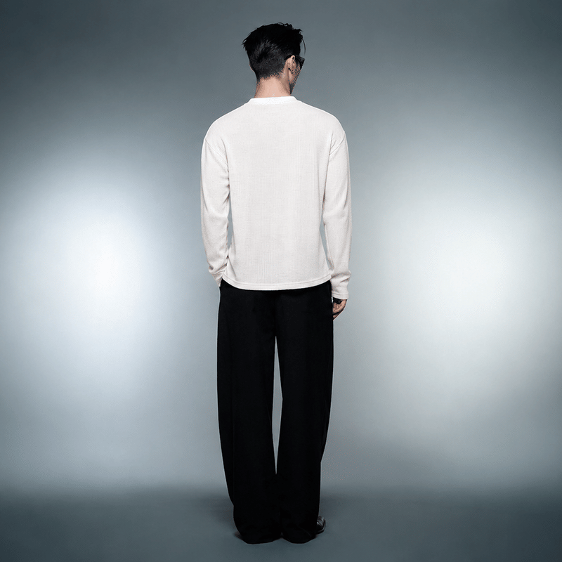 Blacklist Essence Waffle T-Shirt Off White
