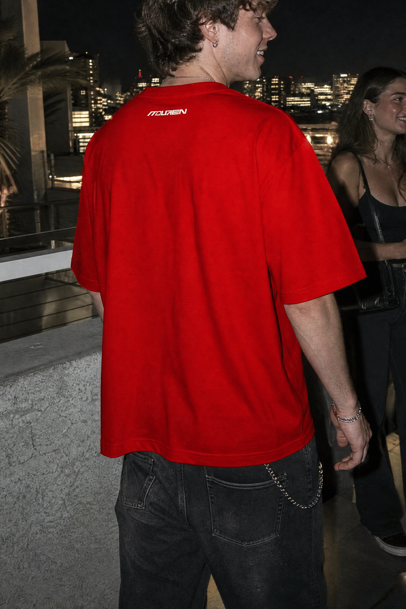 Myugen Caffeine Oversized T-Shirt Red