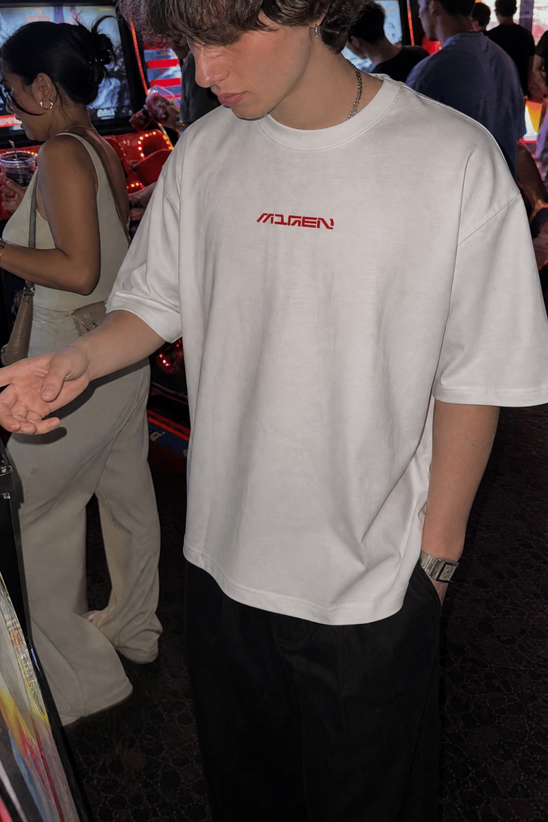 Myugen Die Rich Statement Oversized T-Shirt White