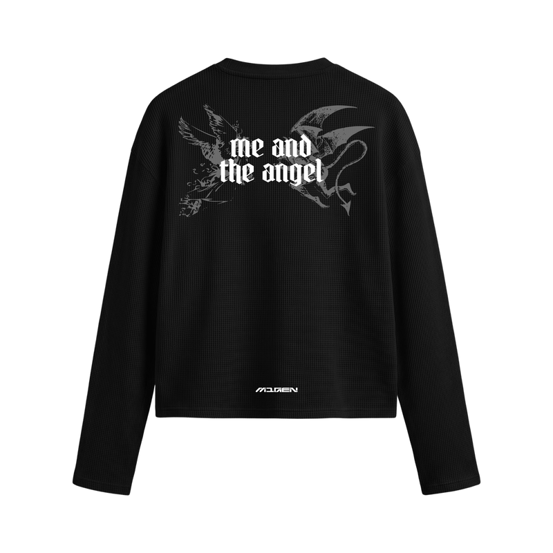 Myugen Duality Waffle Long Sleeve Black