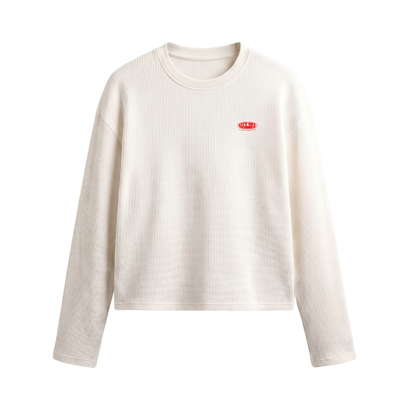 City Off Domes Liberty Script Waffle T-shirt Off White