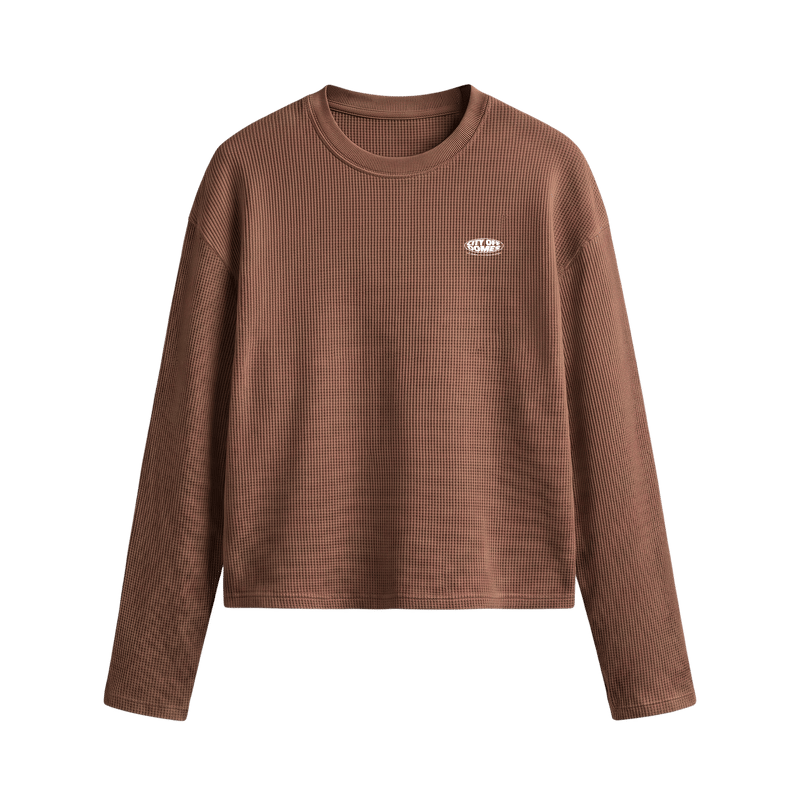 City off domes Music is my only drug Waffle T-shirt Brown