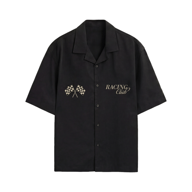 City Off Domes Sunday Racing Black Bowling Shirt