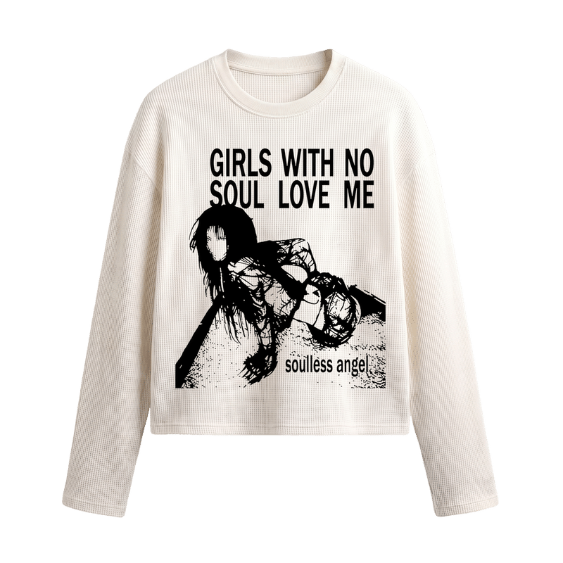 No Soul Muse Be Autyst Off White Waffle T-shirt