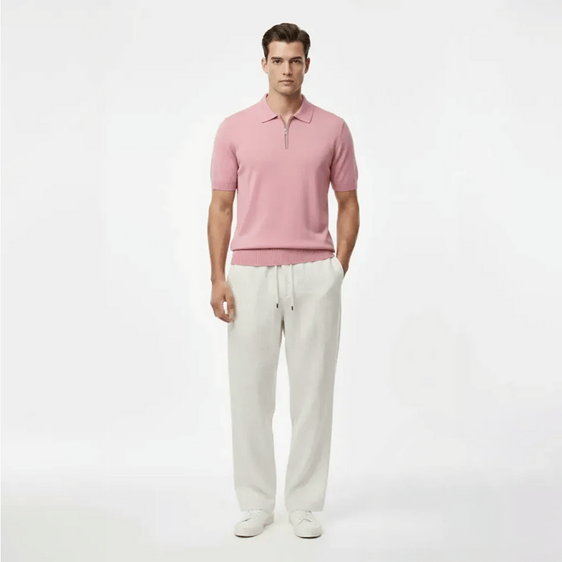 Legacy Classic Zip Polo - Blush