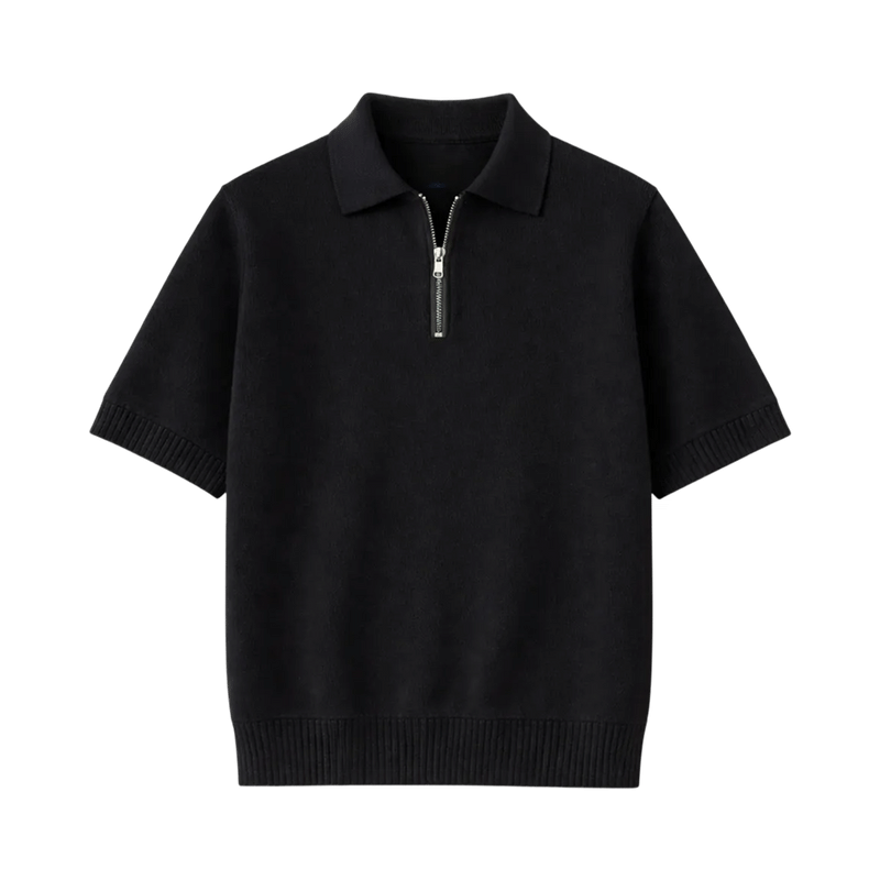 Legacy Classic Zip Polo - Noir Black