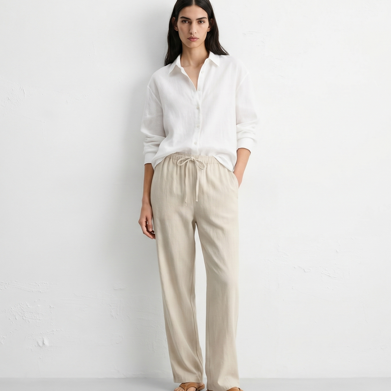 LINEN PANTS BEIGE