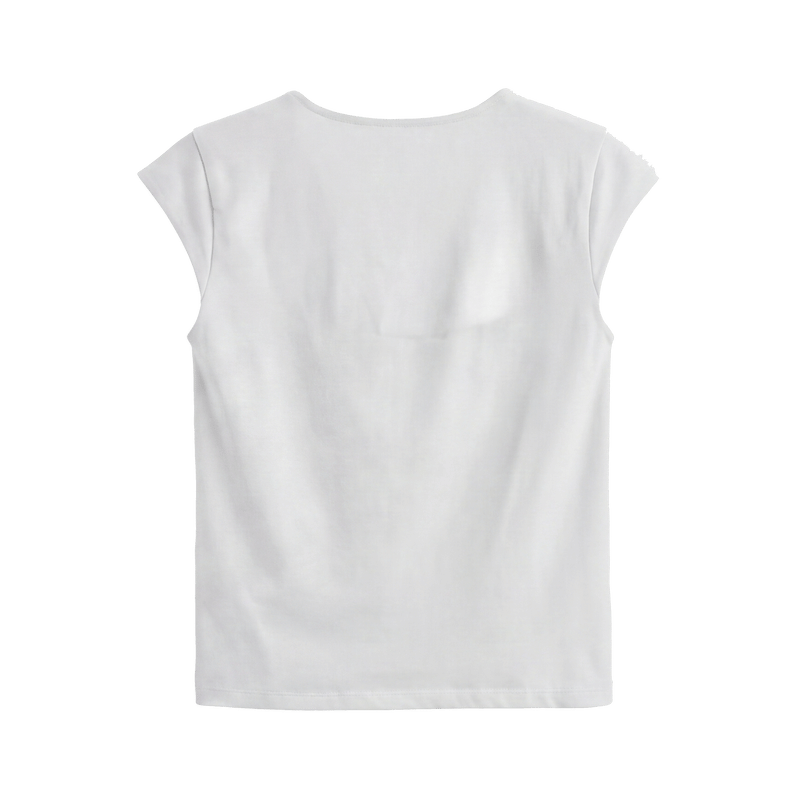 Off Supply Essence White Crop Top