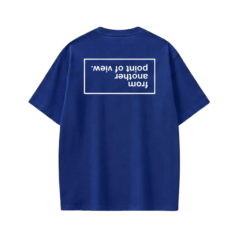 Off supply From another POV blue t-shirt