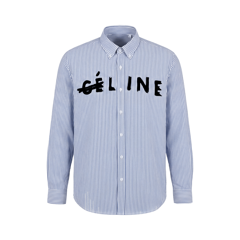 Off Supply Line Up Blue Striped Shirt