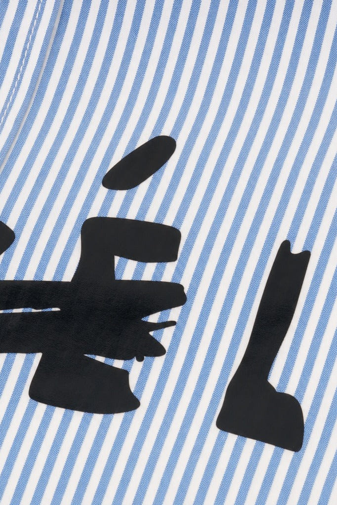 Off Supply Line Up Blue Striped Shirt