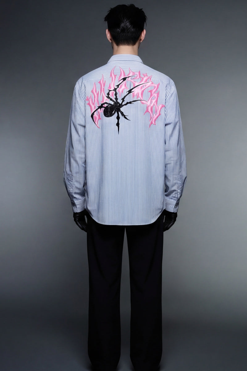 Off Supply Line Up Blue Striped Shirt