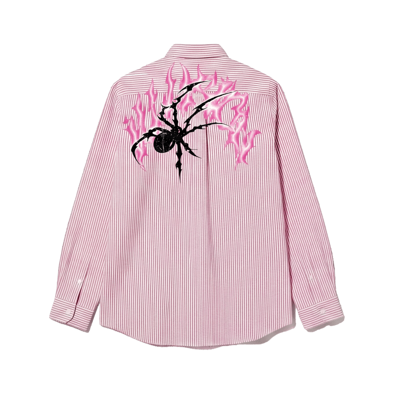Off Supply Line Up Pink Striped Shirt